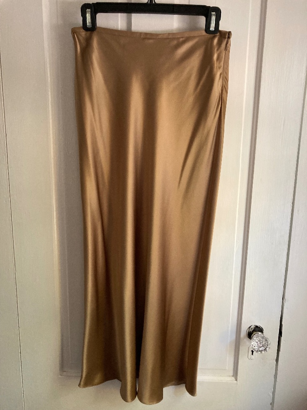Lauren Ralph Lauren Gold 100% Silk Maxi Skirt Est. Size S